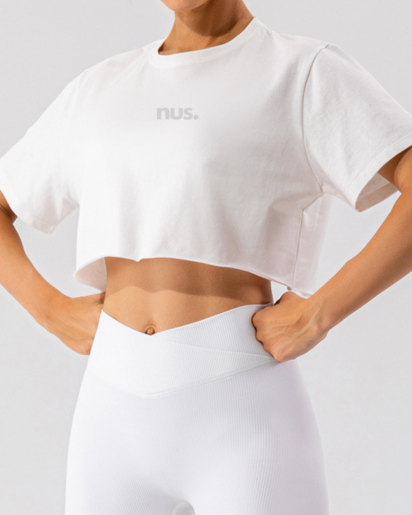 Cloud Crop T-Shirt - White