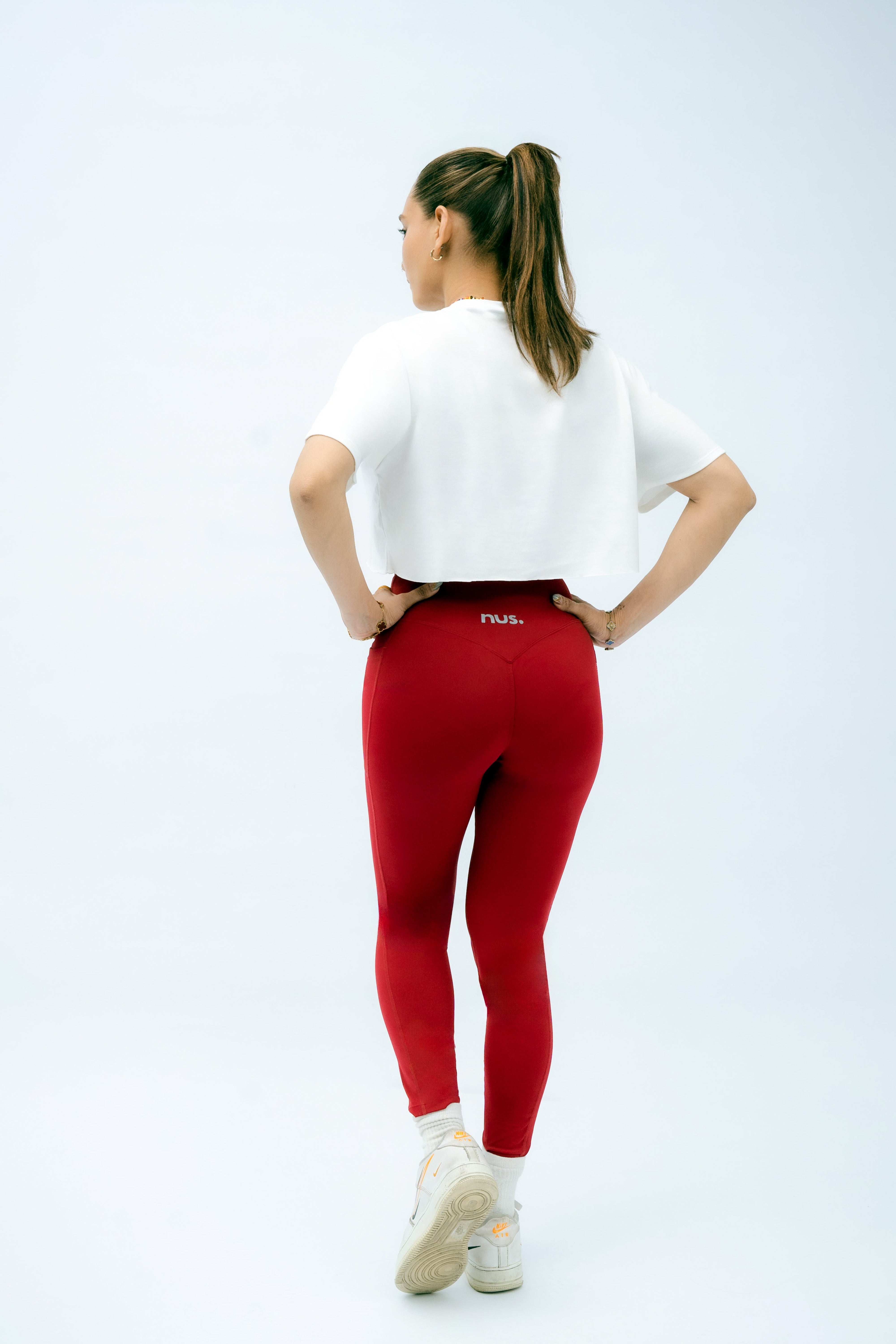 Flex Leggings - Cherry Red