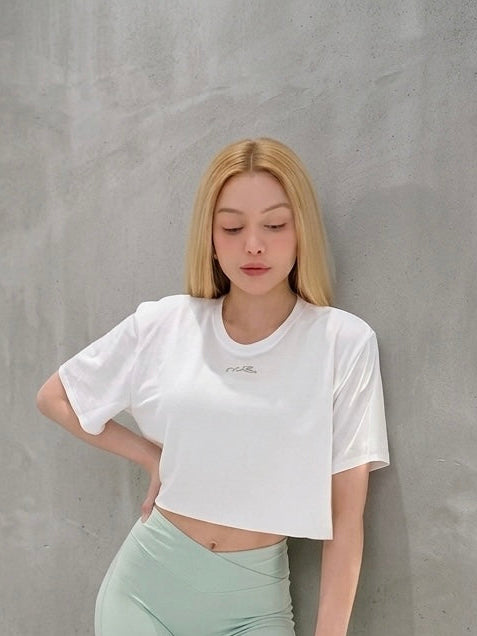 Cloud Crop T-Shirt - White